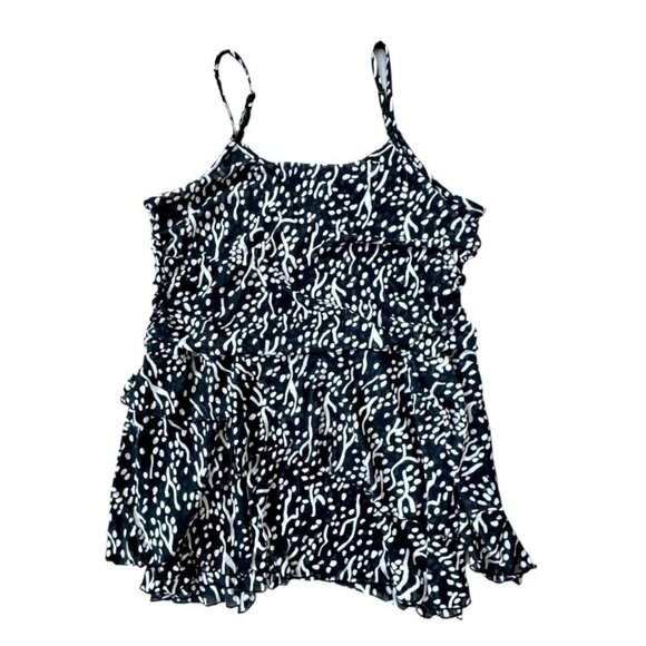 Diane Von Furstenberg x Target Women Black/White Print Ruffle Dress 3X NWT - Picture 3 of 6